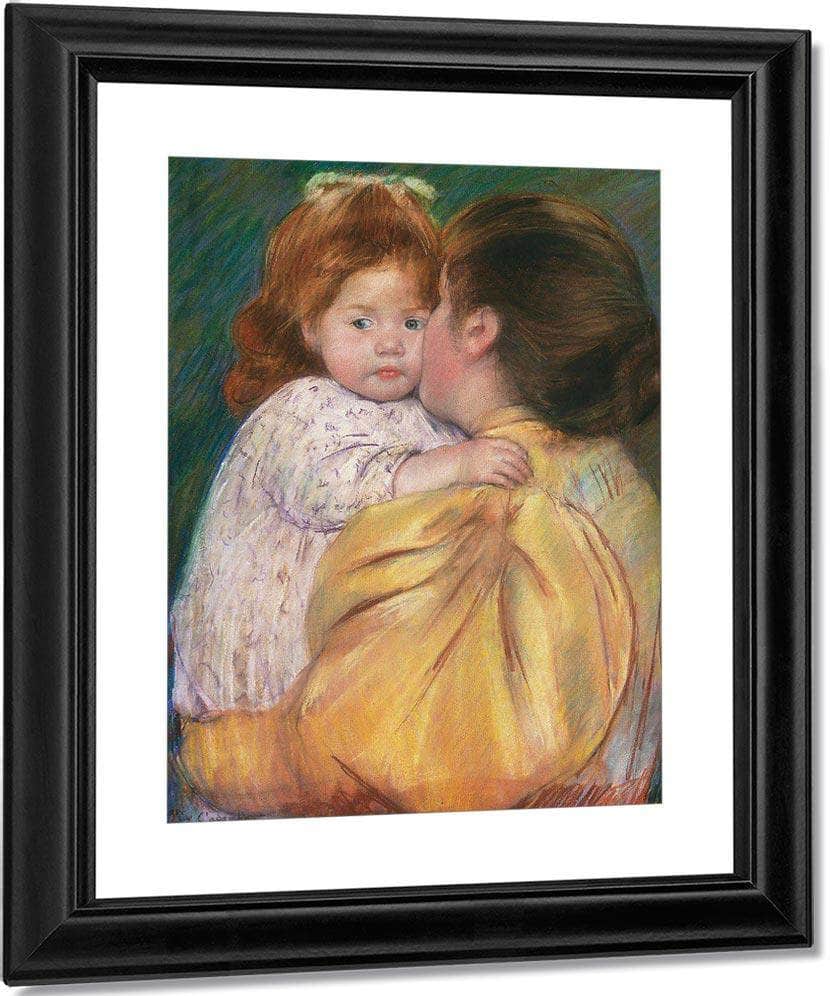 Mother And Child (Maternal Kiss) By Cassatt Mary Fine Art Print
