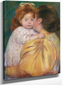 Mother And Child (Maternal Kiss) By Cassatt Mary Fine Art Print
