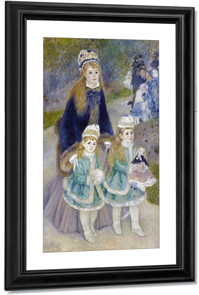 Mother And Children (La Promenade) 1 By Pierre Auguste Renoir Fine Art Print
