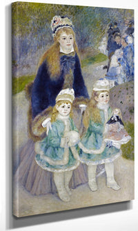 Mother And Children (La Promenade) 1 By Pierre Auguste Renoir Fine Art Print