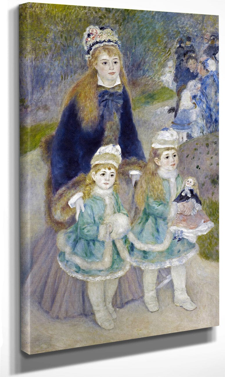 Mother And Children (La Promenade) 1 By Pierre Auguste Renoir Fine Art Print