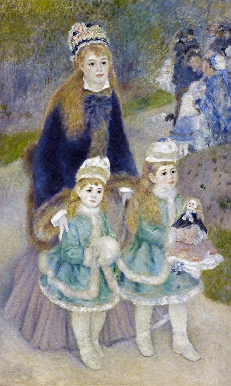 Mother And Children (La Promenade) By Pierre Auguste Renoir Fine Art Print