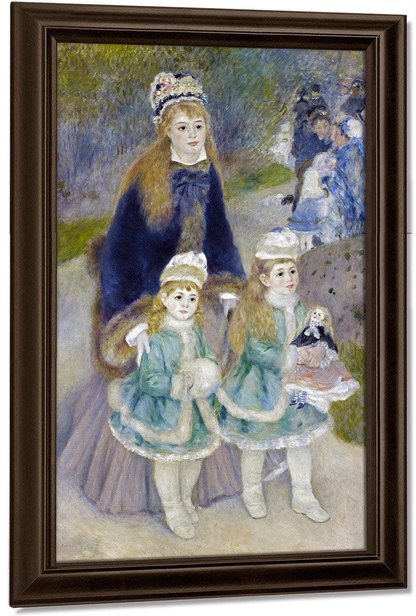Mother And Children (La Promenade) By Pierre Auguste Renoir Fine Art Print
