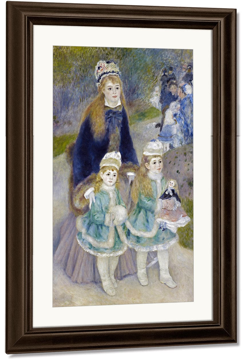 Mother And Children (La Promenade) By Pierre Auguste Renoir Fine Art Print