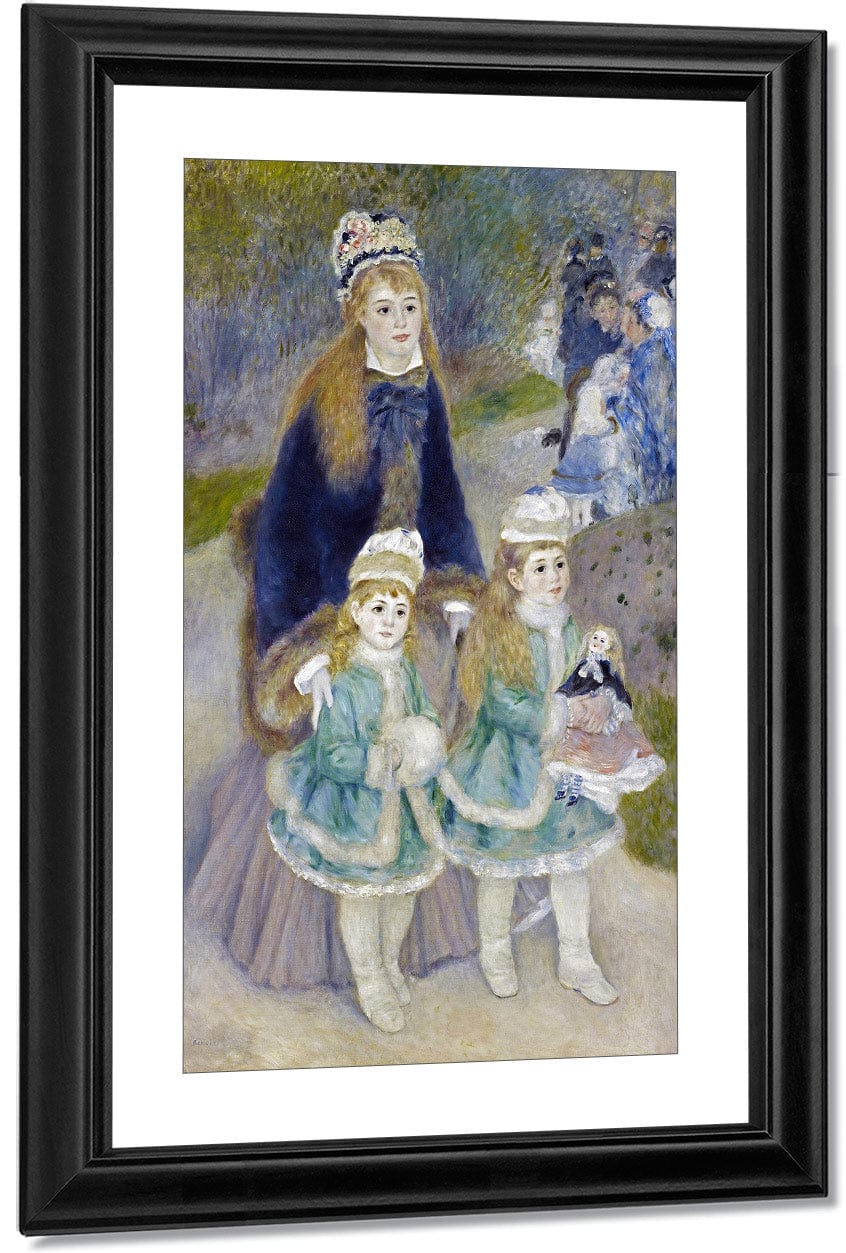 Mother And Children (La Promenade) By Pierre Auguste Renoir Fine Art Print