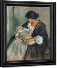 Mother And Crying Baby By Alice Pike Barney Fine Art Print