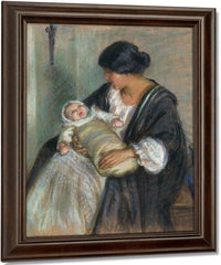 Mother And Crying Baby By Alice Pike Barney Fine Art Print