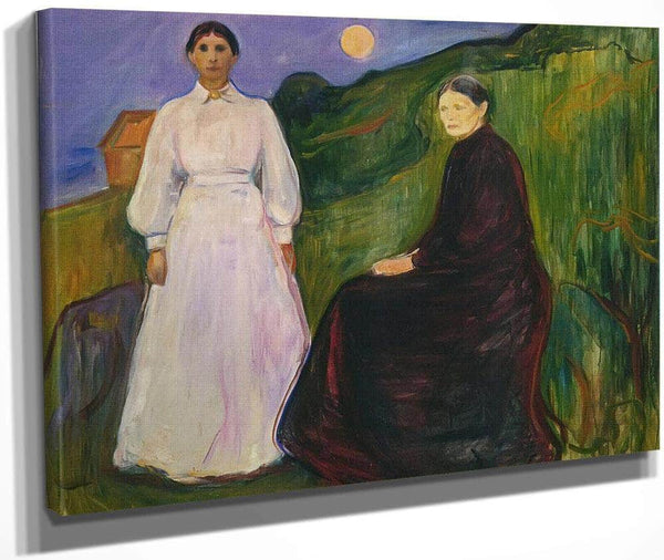 Mother And Daughter 1897 By Edvard Munch Fine Art Print