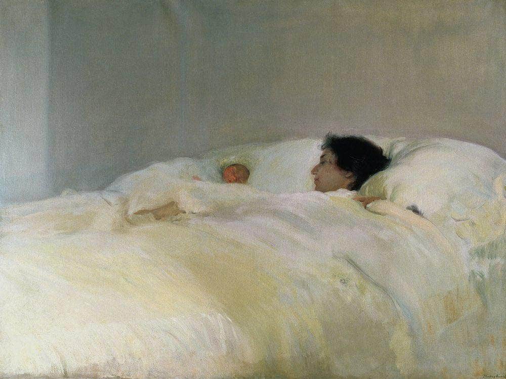 Mother By Joaquin Sorolla Y Bastida Fine Art Print