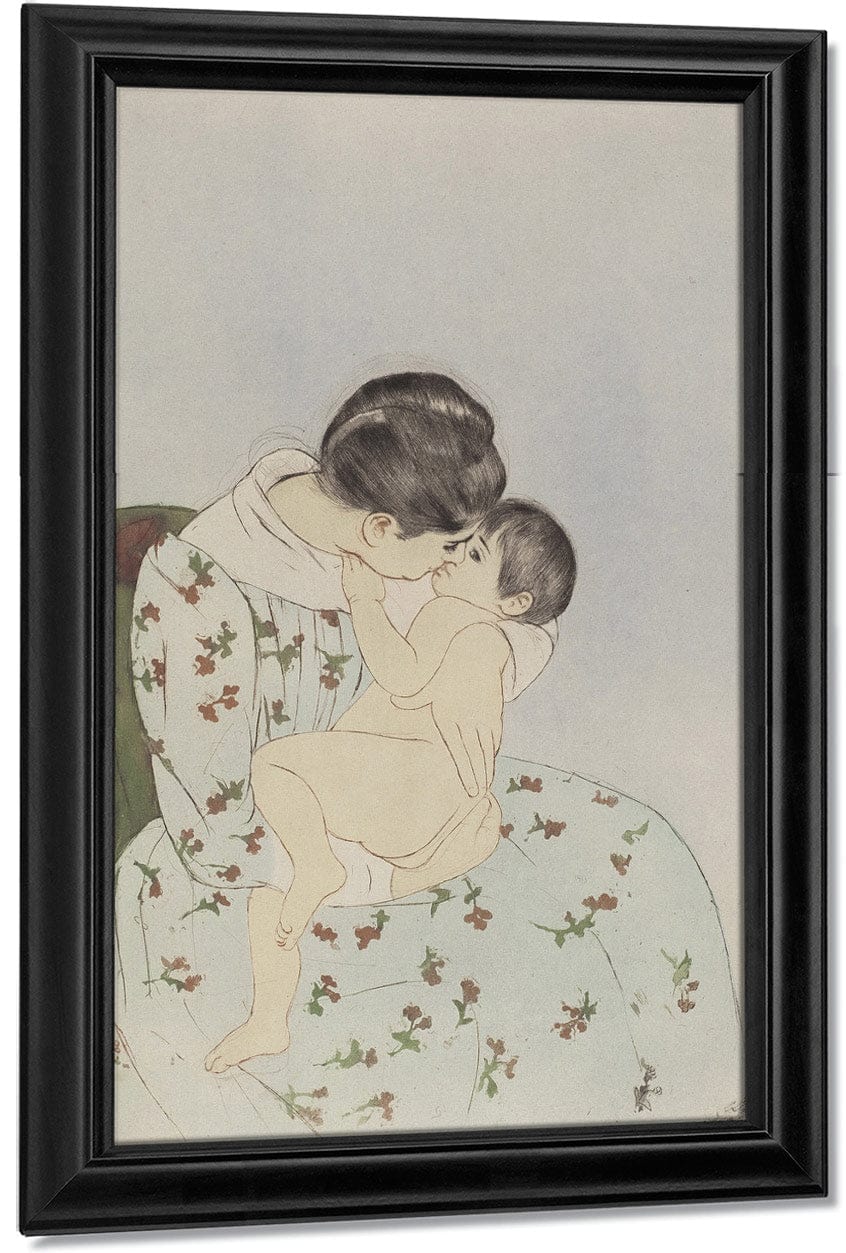 Mother's Kiss By Mary Cassatt Fine Art Print