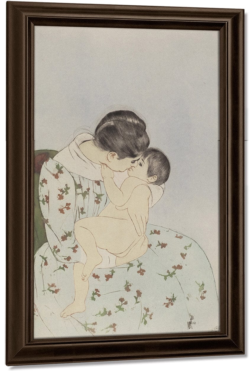 Mother's Kiss By Mary Cassatt Fine Art Print