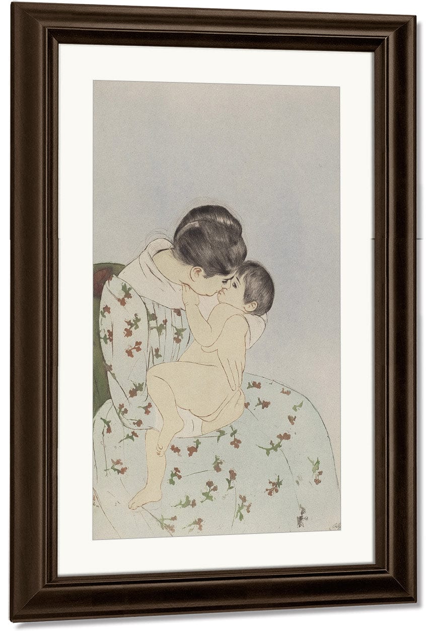 Mother's Kiss By Mary Cassatt Fine Art Print