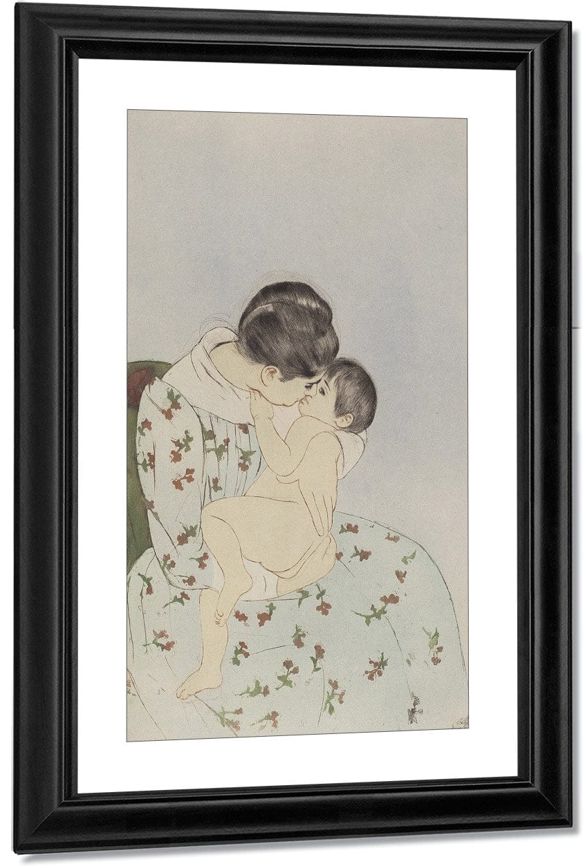 Mother's Kiss By Mary Cassatt Fine Art Print