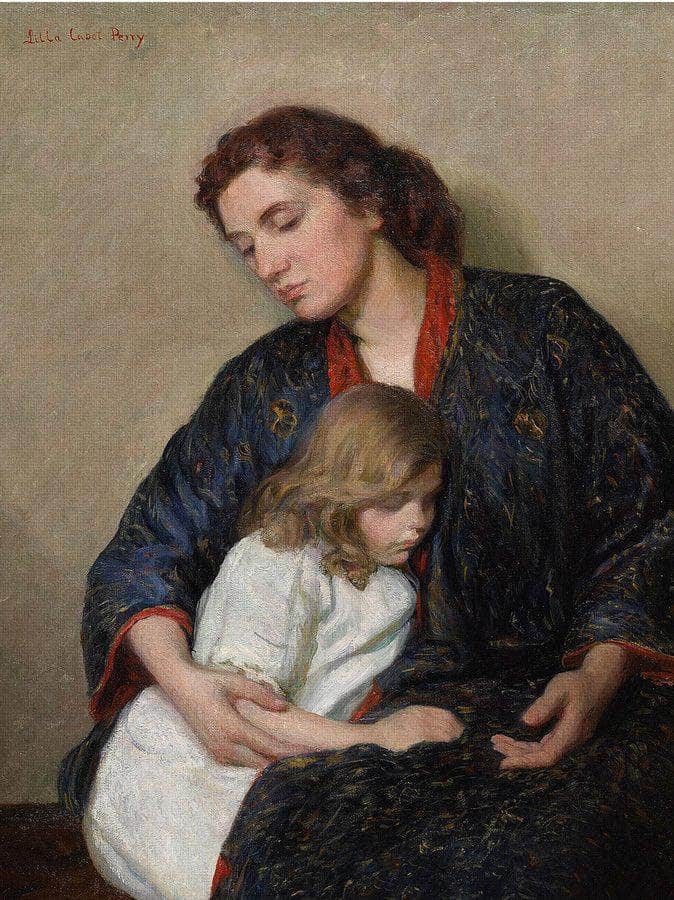 Mother, Sara And The Baby By Mary Cassatt Fine Art Print