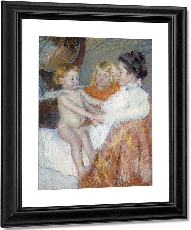 Mother, Sara And The Baby By Mary Cassatt Fine Art Print