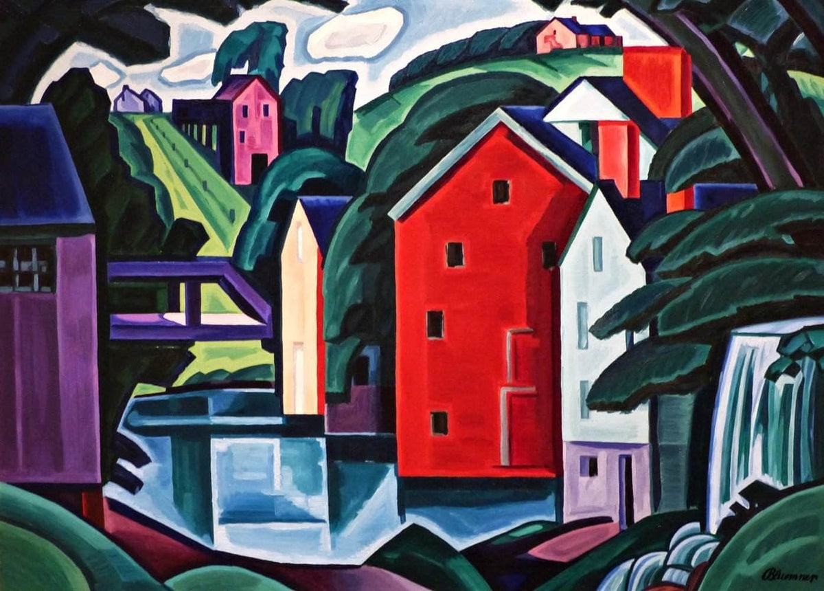 Motive In Space And Form Painting Oscar Bluemner Canvas Art Fine Art Print