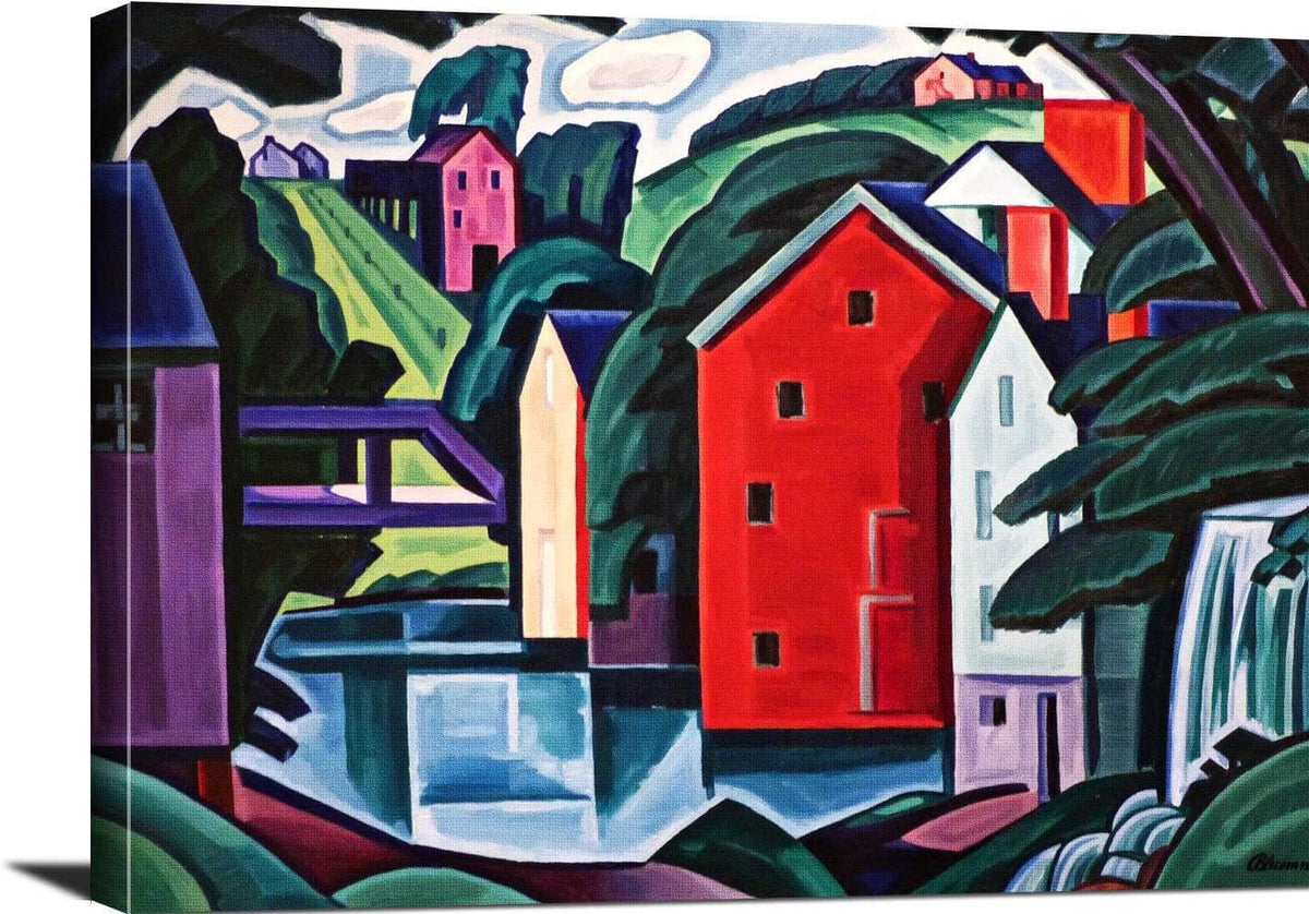 Motive In Space And Form Painting Oscar Bluemner Canvas Art Fine Art Print