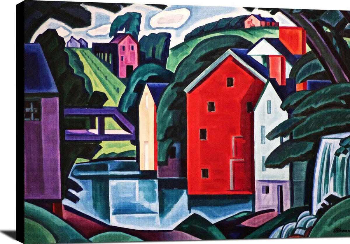 Motive In Space And Form Painting Oscar Bluemner Canvas Art Fine Art Print
