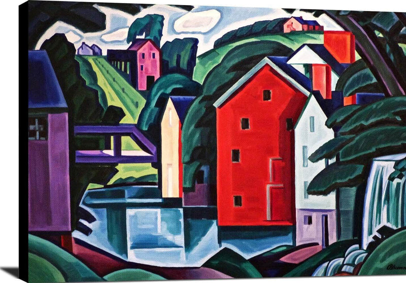Motive In Space And Form Painting Oscar Bluemner Canvas Art Fine Art Print
