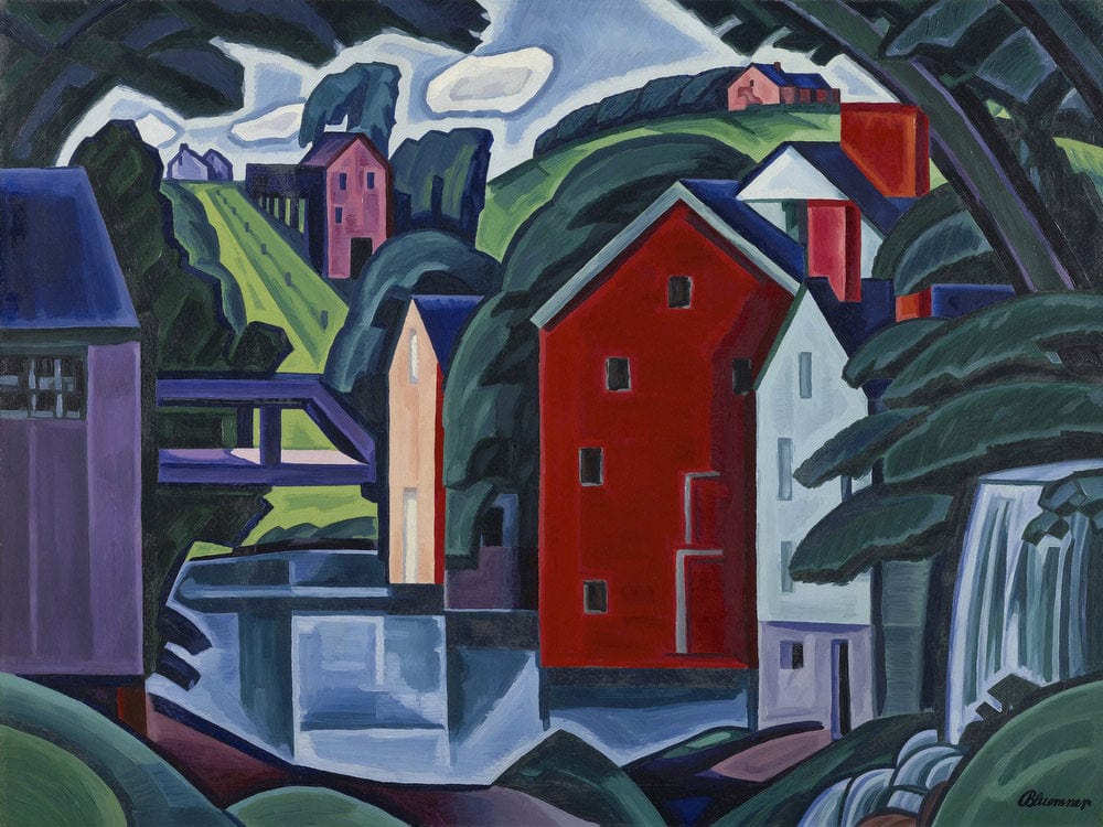 Motive Of Space And Form By Oscar Bluemner Fine Art Print