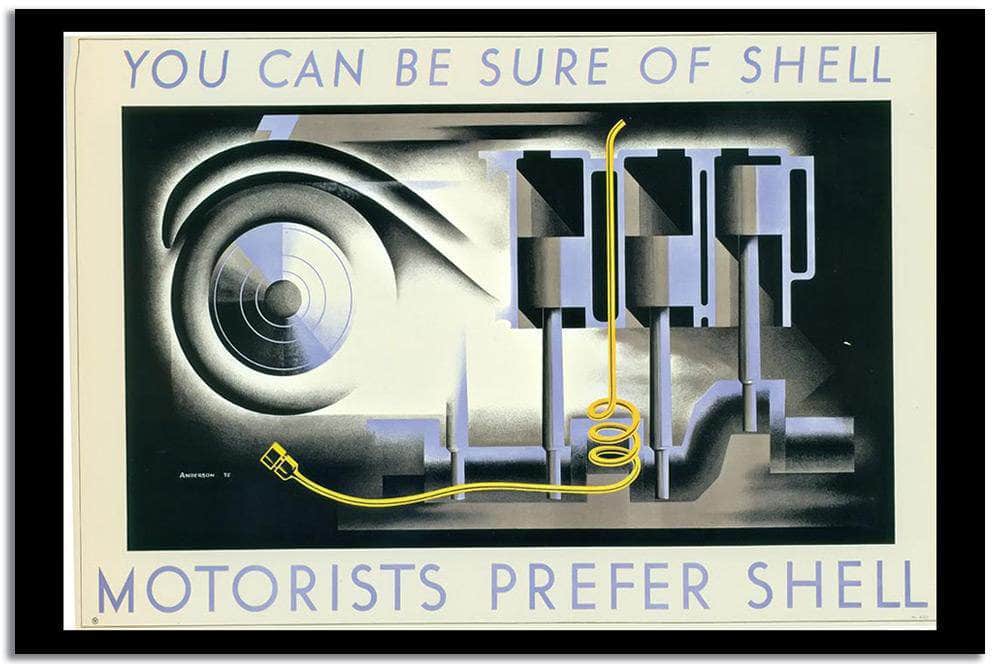 Motorists Prefer Shell  Vintage Poster Fine Art Print