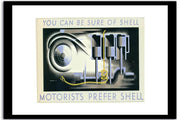 Motorists Prefer Shell  Vintage Poster Fine Art Print