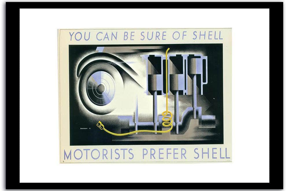 Motorists Prefer Shell  Vintage Poster Fine Art Print