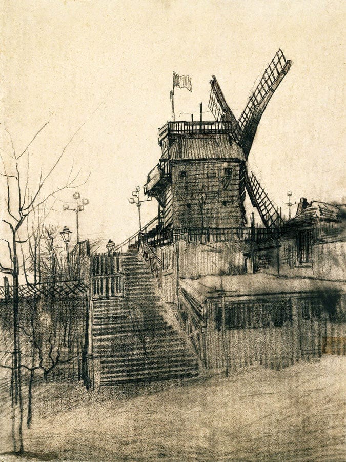 Moulin De La Galette By Vincent Van Gogh Fine Art Print