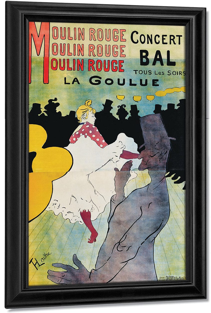 Moulin Rouge, La Goulue (Moulin Rouge La Goulue) By Henri Marie Raymond De Toulouse Lautrec Monfa Fine Art Print