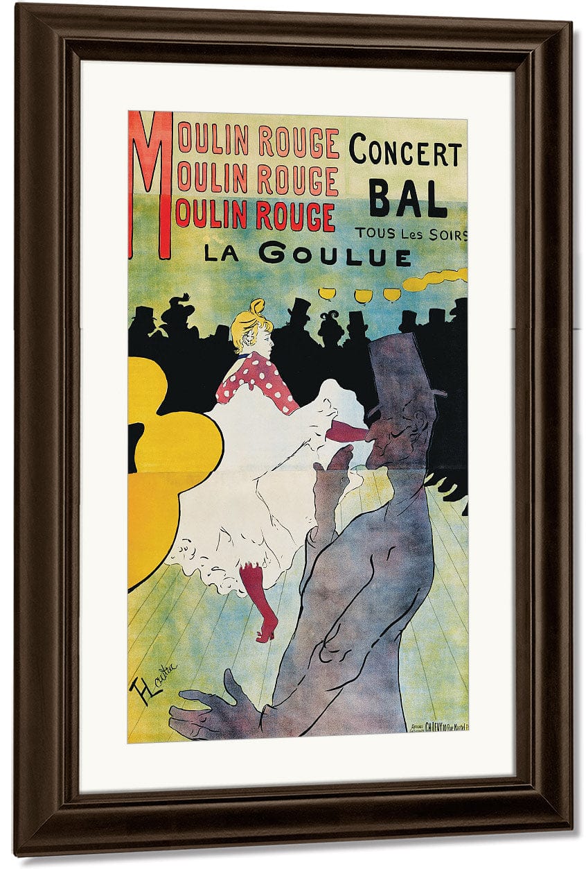 Moulin Rouge, La Goulue (Moulin Rouge La Goulue) By Henri Marie Raymond De Toulouse Lautrec Monfa Fine Art Print