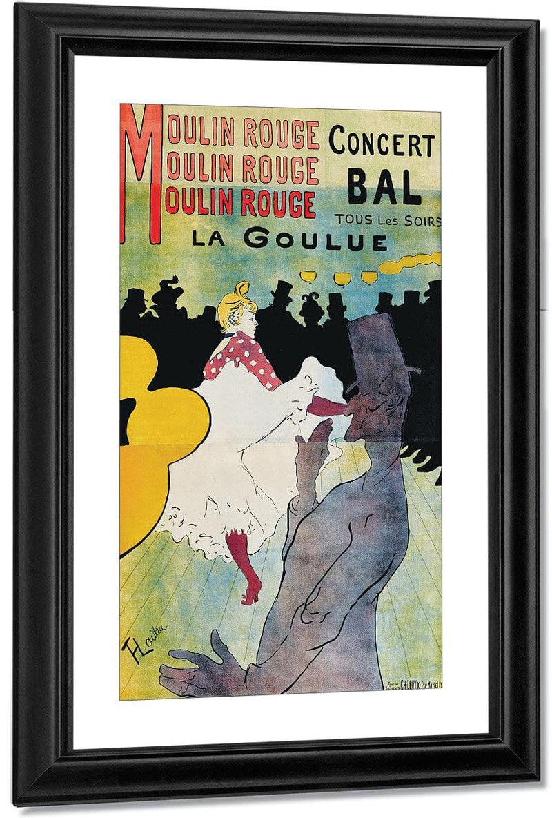 Moulin Rouge, La Goulue (Moulin Rouge La Goulue) By Henri Marie Raymond De Toulouse Lautrec Monfa Fine Art Print