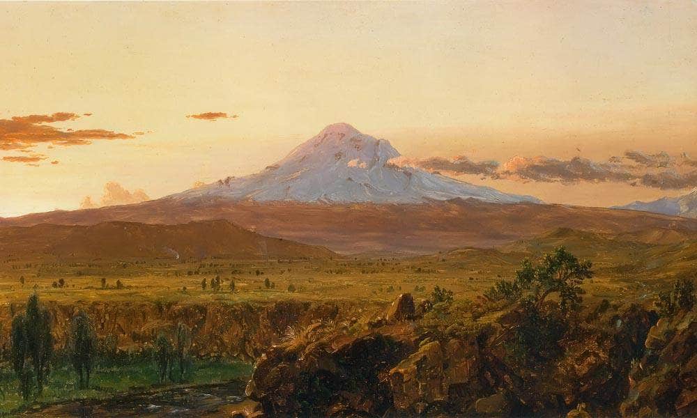 Mount Chimborazo At Sunset By Frederic Edwin Church Fine Art Print