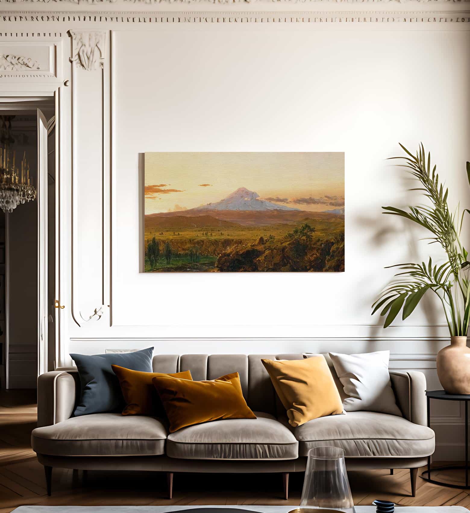 Mount Chimborazo At Sunset By Frederic Edwin Church Fine Art Print