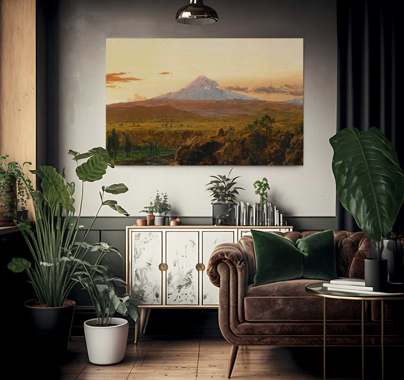 Mount Chimborazo At Sunset By Frederic Edwin Church Fine Art Print