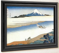 Mount Fuji Seen Above Mist On The Tama River By Hokusai Fine Art Print