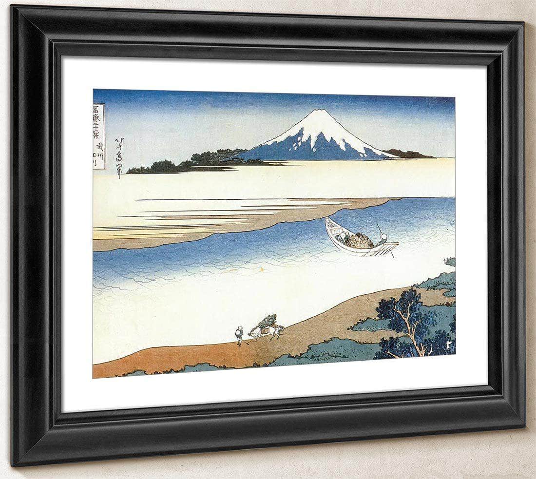Mount Fuji Seen Above Mist On The Tama River By Hokusai Fine Art Print