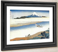 Mount Fuji Seen Above Mist On The Tama River By Hokusai Fine Art Print