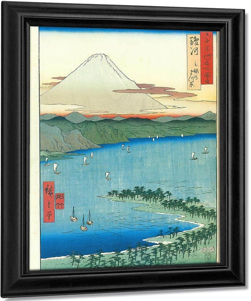 Mount Fuji Seen Across A Bay By Hiroshige Fine Art Print