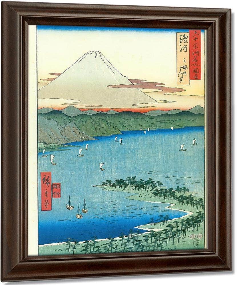 Mount Fuji Seen Across A Bay By Hiroshige Fine Art Print