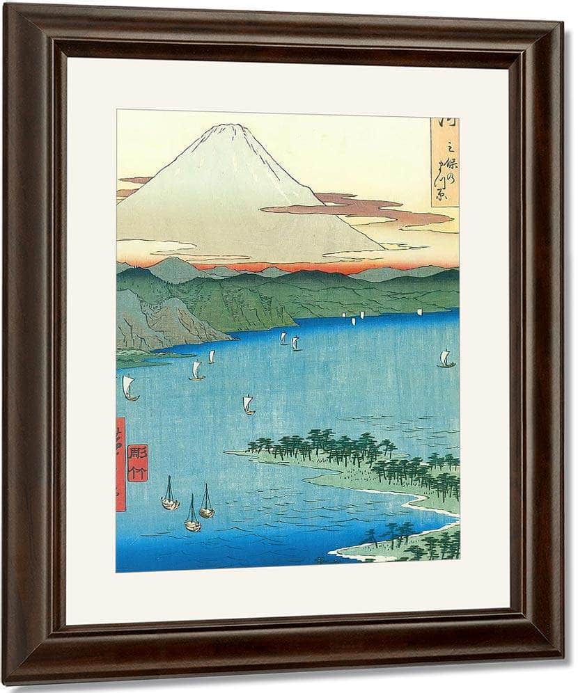 Mount Fuji Seen Across A Bay By Hiroshige Fine Art Print