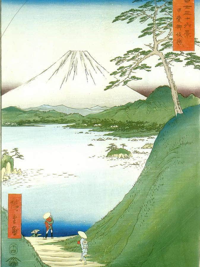 Mount Fuji Seen Across A Lake By Hiroshige Fine Art Print