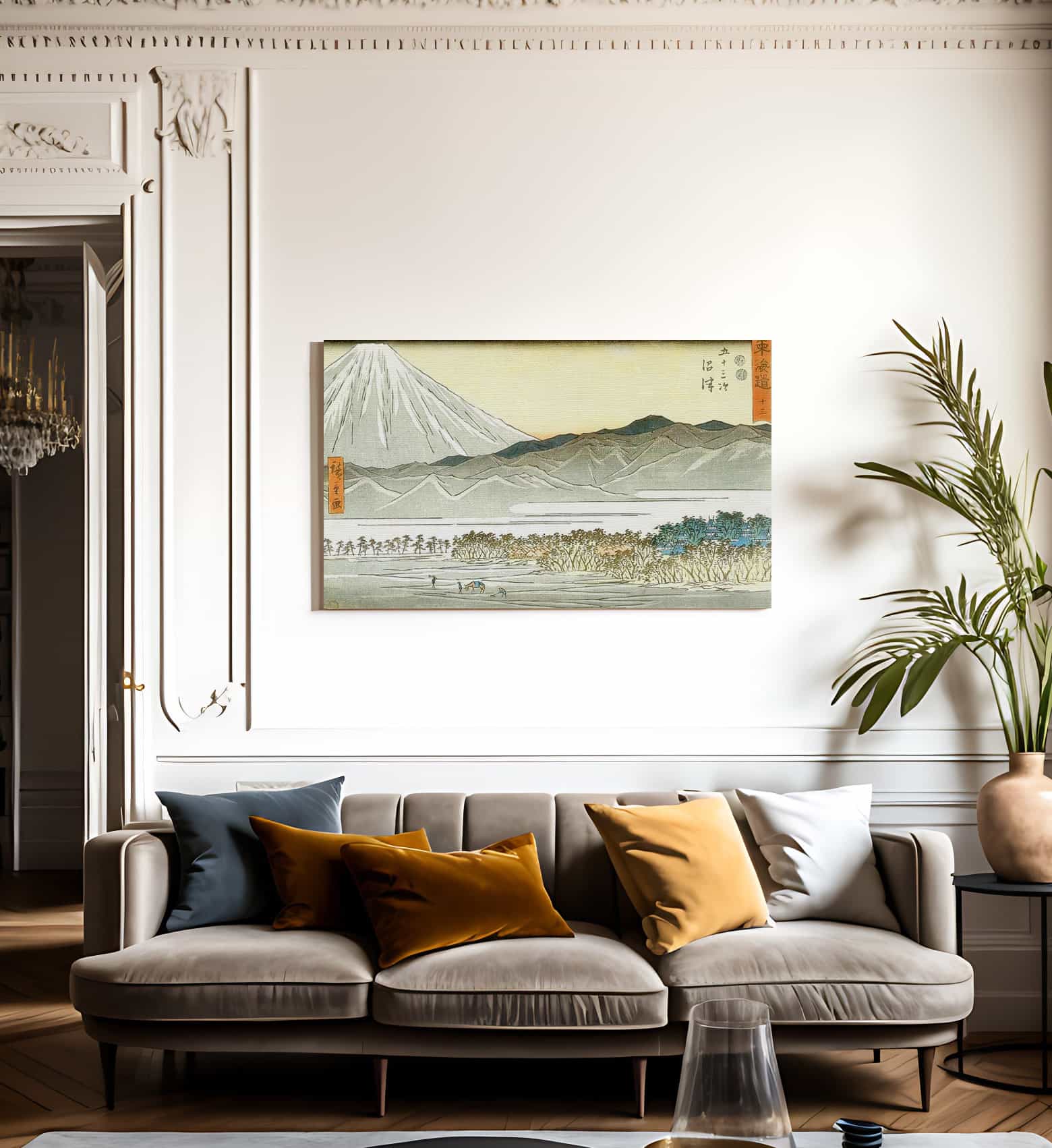 Mount Fuji Seen Across A Plain By Hiroshige Fine Art Print