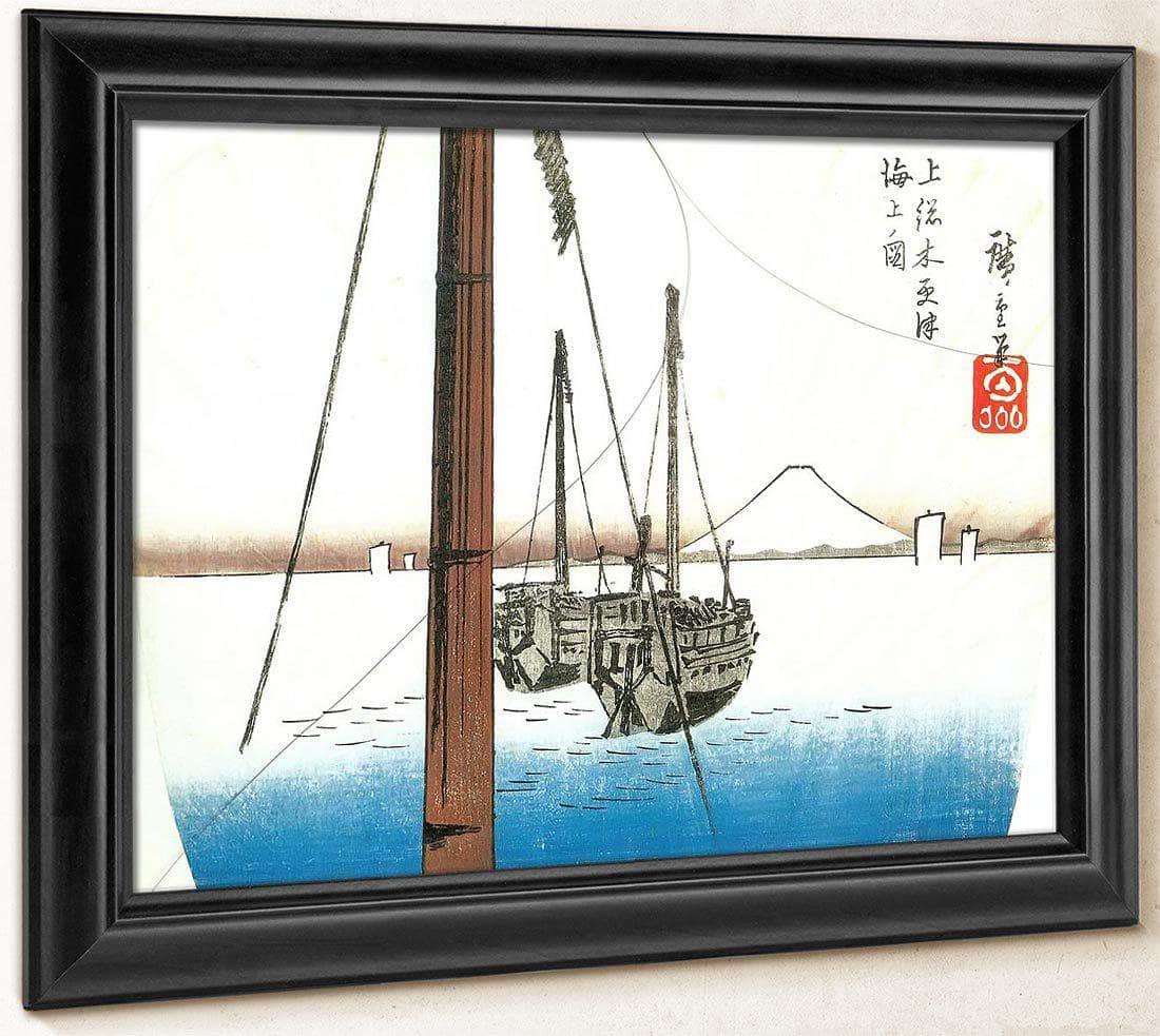 Mount Fuji Seen Across The Water By Hiroshige Fine Art Print