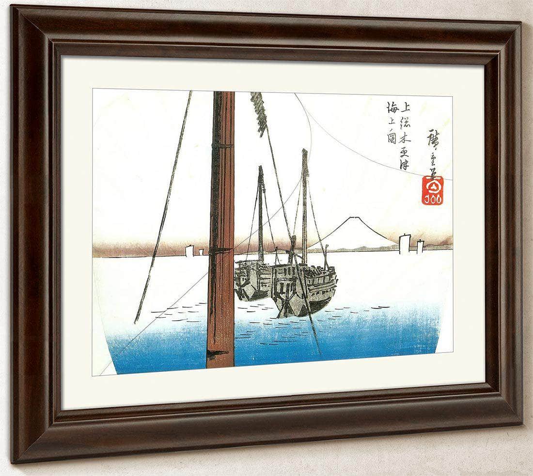 Mount Fuji Seen Across The Water By Hiroshige Fine Art Print