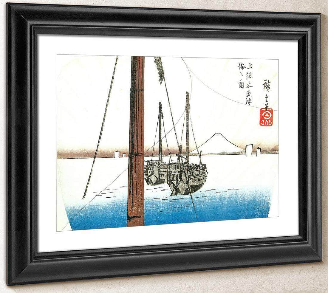 Mount Fuji Seen Across The Water By Hiroshige Fine Art Print