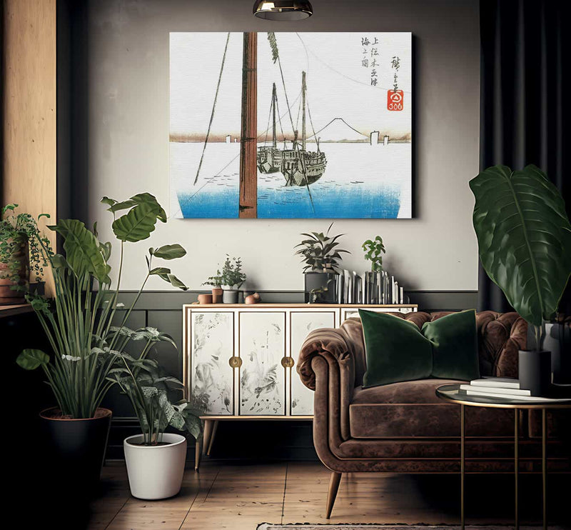 Mount Fuji Seen Across The Water By Hiroshige Fine Art Print