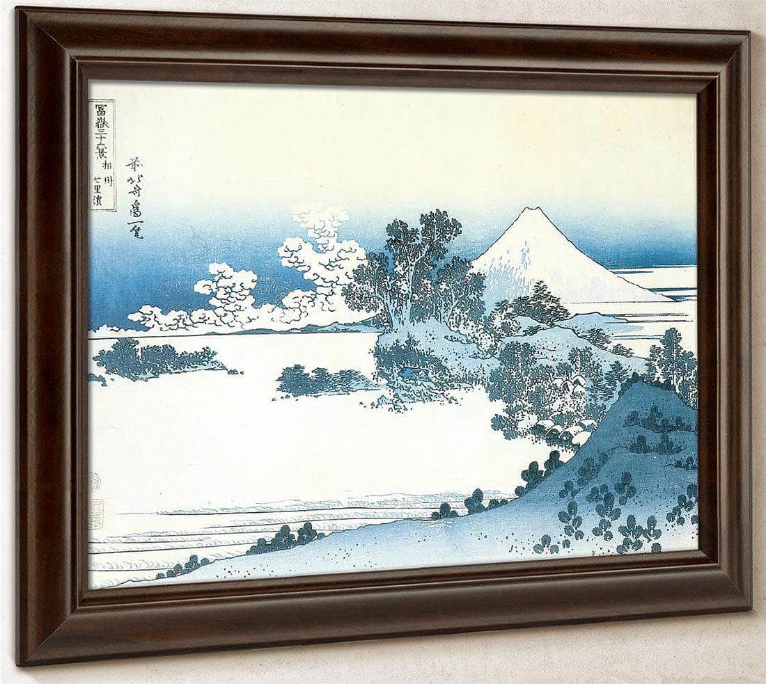 Mount Fuji Seen From Shichirigahama By Hokusai Fine Art Print