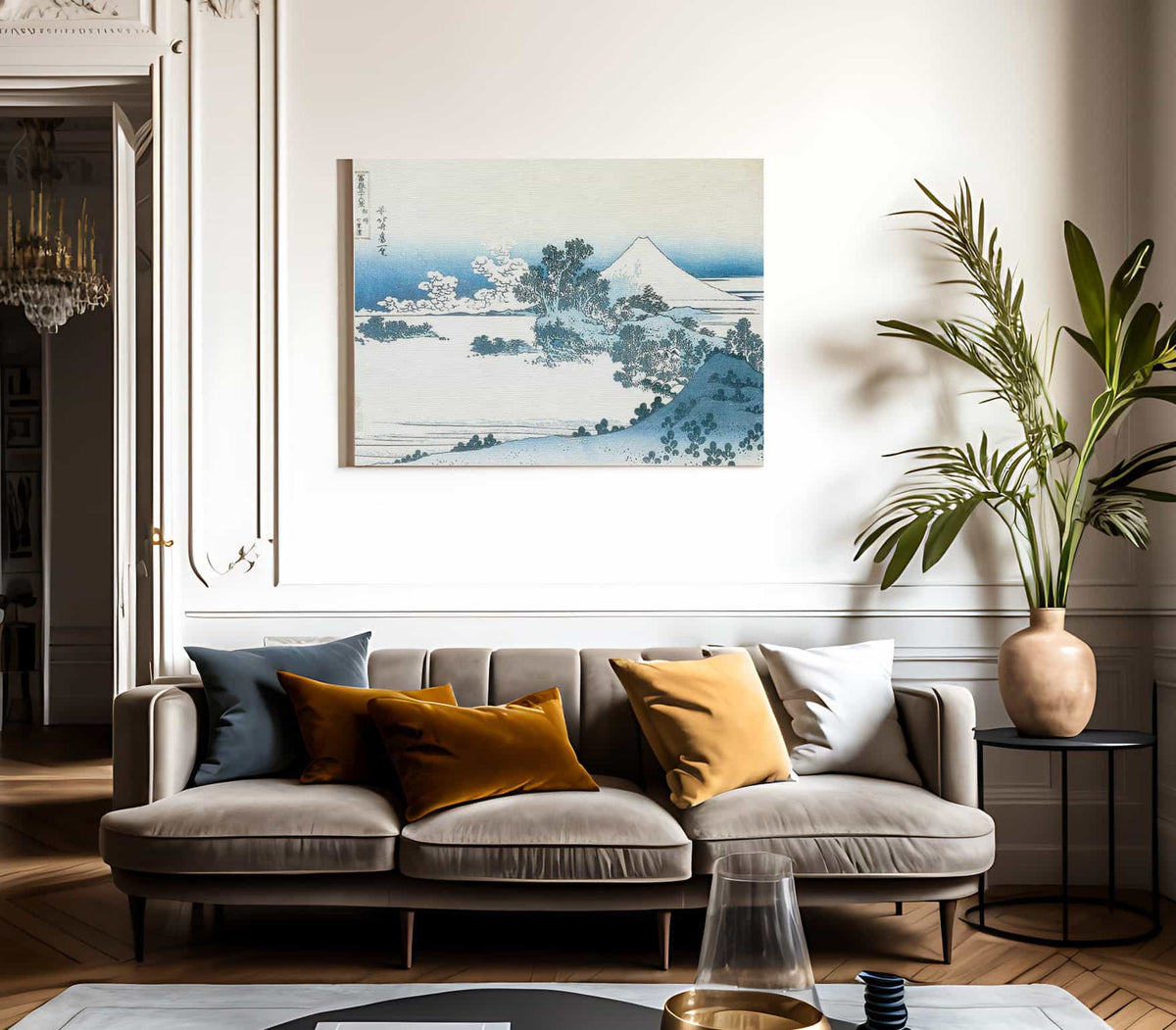 Mount Fuji Seen From Shichirigahama By Hokusai Fine Art Print