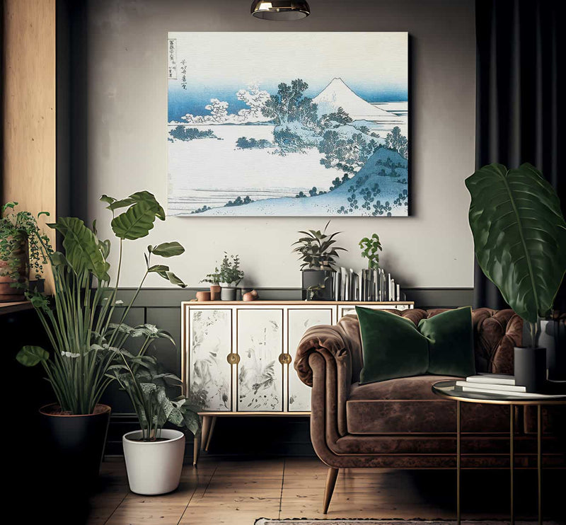 Mount Fuji Seen From Shichirigahama By Hokusai Fine Art Print