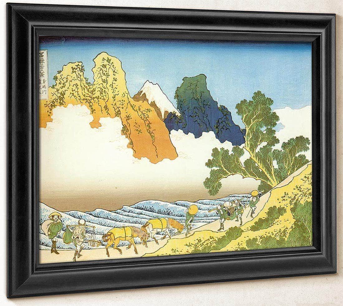 Mount Fuji Seen From The Banks Of Minobu River By Hokusai Fine Art Print
